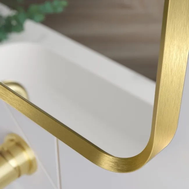 Nina Brushed Brass Mirror 800x600mm