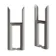 Stone Grey Traditional 3 Column Radiator Feet
