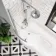 6mm P Shaped Easy Clean Bath Screen with Towel Rail