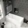 Hereford 1500x700 Square Shower Bath & 6mm Easy Clean Screen