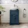 Milos Navy Blue Vanity with Oval Basin 500mm - Traditional Handles