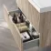 Crete Fluted Apex Oak Wall Hung Basin Drawer Vanity 800mm