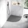 Berlin Quadrant Dark Grey Slate Effect SMC Composite Shower Tray 800x800mm