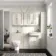 Monaco Chalk White Combination Vanity Traditional Basin and Seattle Toilet 1500mm - Brushed Brass Accents