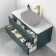 Corsica Midnight Green Drawer Vanity with Marble Top 1000mm - Excludes Counter Top Basin