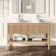 Maru Oak Wood Grain Vanity Cabinet 1400mm with Matt White Stone Top - Basin Not Included
