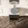 Maru Black Oak Wood Grain Vanity Cabinet 600mm with Matt White Stone Top - Basin Not Included