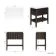 Maru Black Oak Wood Grain Vanity Cabinet 800mm with Matt White Stone Top - Basin Not Included