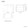 Aurora Matt Black Mirror Cabinet 700x800mm