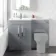 Avon Stone Grey Basin Vanity and Back To Wall Unit 1100mm - Left Handed