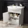 Capri Cotton White Vanity with Semi Recessed Basin 750mm - Traditional Handles