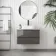 Corsica Tungsten Grey Wall Hung Drawer Vanity with Marble Top & Marin Basin 800mm