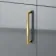 Harper Stone Grey Side Cabinet Unit 300mm - Brushed Brass Accents