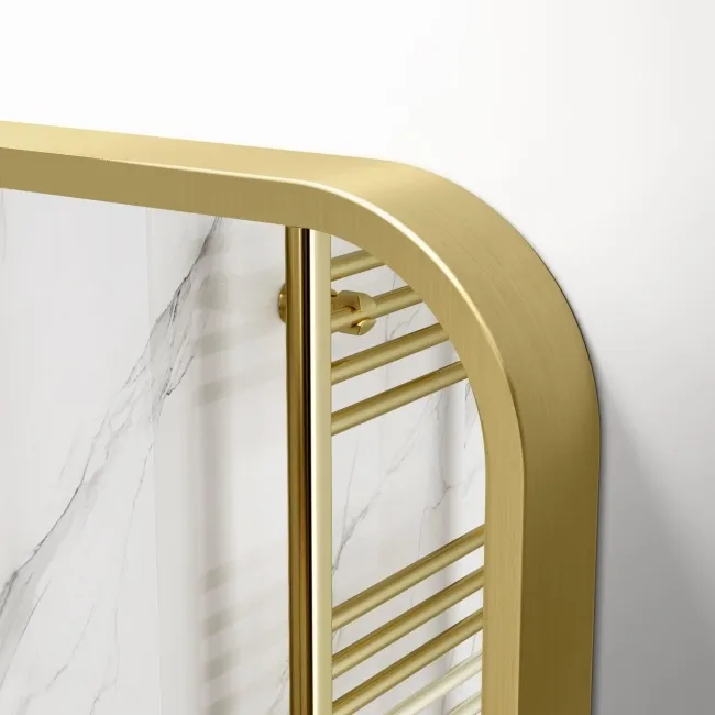 Olivia Brushed Brass Rectangular Bathroom Mirror 600x1200mm