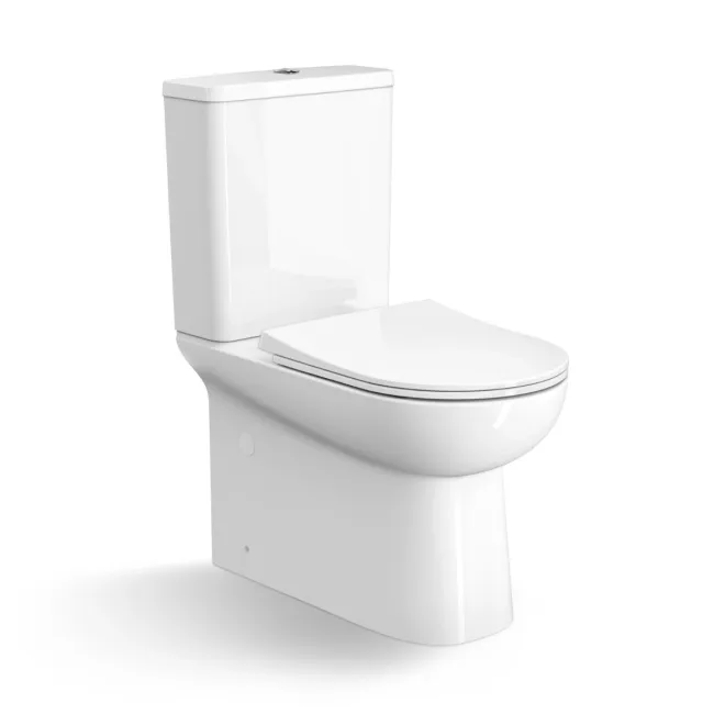 Aruba Rimless Close Coupled Toilet With Slim Soft Close Seat