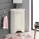 Lucia Chalk White Corner Basin Vanity 400mm - Brushed Brass Accents