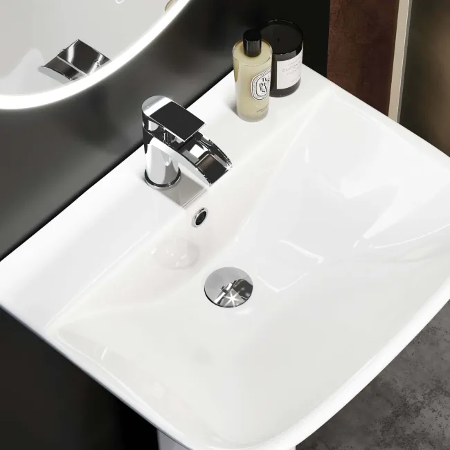 Atlanta Square Pedestal Basin 550mm