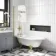 Abingdon 1500 Roll Top Shower Bath - Brushed Brass Ball Feet & 6mm Easy Clean Brushed Brass Bath Screen