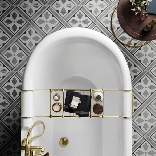 Grosvenor 1700mm Roll Top Bath - Brushed Brass Ball Feet