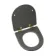 Kansas Traditional Graphite Grey Wooden Soft Close Seat with Brushed Brass Hinges