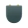 Kansas Traditional Midnight Green Wooden Soft Close Seat with Brushed Brass Hinges