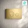 Idaho Brushed Brass Round Button Flush Plate