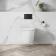 Idaho Pneumatic Compact Top & Front Wall Hung Toilet Frame and Concealed Cistern with Matt Black Flush Plate - Square Buttons