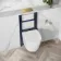 Idaho Pneumatic Top & Front Compact Wall Hung Toilet Frame and Concealed Cistern with Brushed Brass Flush Plate - Square Buttons