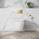Idaho Pneumatic Top & Front Compact Wall Hung Toilet Frame and Concealed Cistern with Brushed Brass Flush Plate - Square Buttons