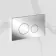 Idaho Pneumatic Concealed Cistern with Chrome Flush Plate - Round Buttons