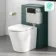 Detroit Cable Operated Concealed Cistern With Brushed Brass Round Push Button Dia.48mm
