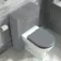 Kansas Traditional Rimless Back To Wall Toilet With Dove Grey Wooden Seat - Brushed Brass Hinges