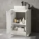 Crete Fluted Linen White Vanity with Marble Top & Reno Basin 600mm