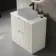 Crete Fluted Linen White Vanity Drawer with Marble Top 800mm - Excludes Counter Top Basin