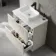 Crete Fluted Linen White Vanity Drawer with Marble Top & Reno Basin 800mm
