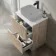 Crete Fluted Apex Oak Vanity Drawer with Marble Top 600mm - Excludes Counter Top Basin