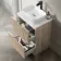 Crete Fluted Apex Oak Vanity Drawer with Marble Top & Reno Basin 600mm