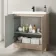 Crete Fluted Apex Oak Basin Vanity 800mm