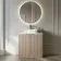 Crete Fluted Apex Oak Vanity with Marble Top & Reno Basin 800mm