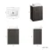 Crete Fluted Charcoal Elm Vanity Drawer with Marble Top & Reno Basin 600mm