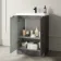 Crete Fluted Charcoal Elm Basin Vanity 600mm