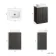 Crete Fluted Charcoal Elm Vanity with Marble Top & Reno Basin 600mm