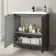 Crete Fluted Charcoal Elm Basin Vanity 800mm
