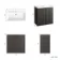 Crete Fluted Charcoal Elm Basin Vanity 800mm