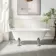 Abingdon 1700mm Single Ended Roll Top Bath - Grey Feet