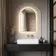 Maya Brushed Brass Arched Backlit Illuminated LED Mirror 750x500mm