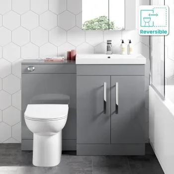 Avon Stone Grey Combination Vanity Basin and Aruba Toilet 1100mm