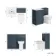 Milos Navy Blue Combination Vanity Basin and Aruba Toilet 1000mm - Chrome Handles