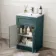 Milos Mystic Green Combination Vanity Basin and Aruba Toilet 1000mm - Chrome Handles
