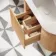 Positano Natural Oak Curved Wall Hung Basin Drawer Vanity 1000mm